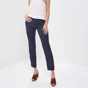 Banana Republic Navy Blue Dot Ryan Soft Ankle Pant